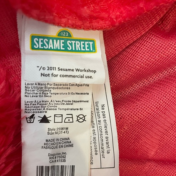 Sesame Street Red Elmo Kids Costume - Picture 2 of 4